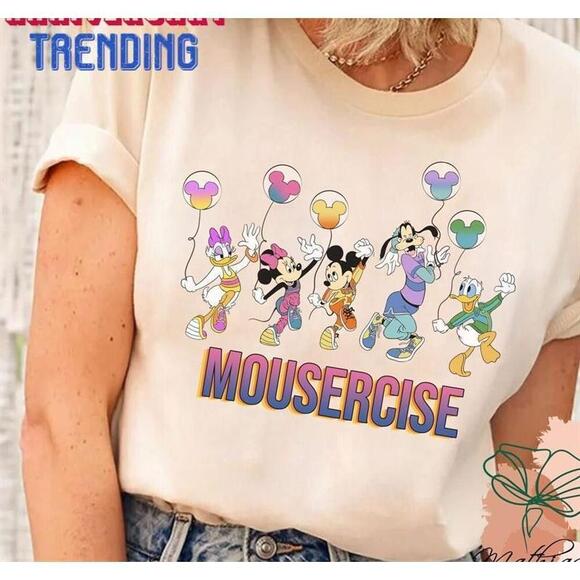 Other - Disney Mousercise Shirt Mickey And Friends Balloon Classic Unisex